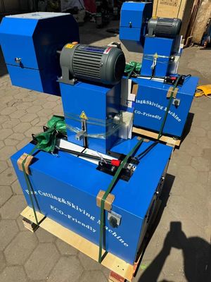 105 Kg 6-51mm Blue Skiving 4 Lớp Máy cắt ống cao su điện với điều khiển nút tiên tiến và thân thiện với người dùng