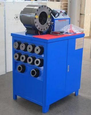 2 Inch High Model Blue Color 10 Dies Hose Crimper / Rubber Hose Crimping Machine Hiệu suất đáng tin cậy với lực Crimping 600T