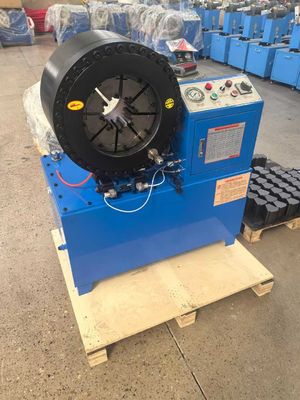 1/4 đến 3'' Capacity cao với 200pcs / H màu xanh điện ngắn hơn mô hình nút hệ thống ống thủy lực Crimping máy cho 6-76mm Crimping phạm vi