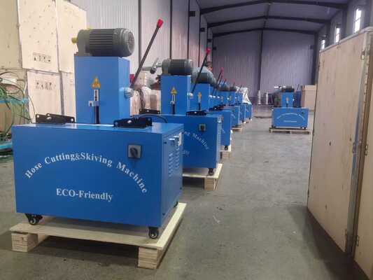 Electric 6-51mm Hose Cutting and Skiving Machine with 220V/380V Voltage and 10 Interchangeable Dies for Industrial Use