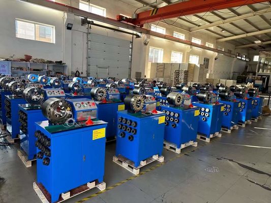 Giá tốt. 2 inch 6-51mm Máy Crimping ống cao su điện 600T Crimping lực với kích thước là 860 * 640 * 1300 mm với 10 bộ chết trực tuyến
