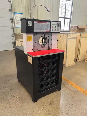 Màu đen Hệ thống điều khiển nút 3 inch Cảng lớn Ac Hydraulic Hose Crimping Machine Air Conditioning Hose Crimper
