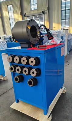 Công nghệ mới quá trình rèn 2 Inch cao Mô hình màu xanh 10 chết ống Crimper / cao su ống Crimping Máy với 600T Crimping lực