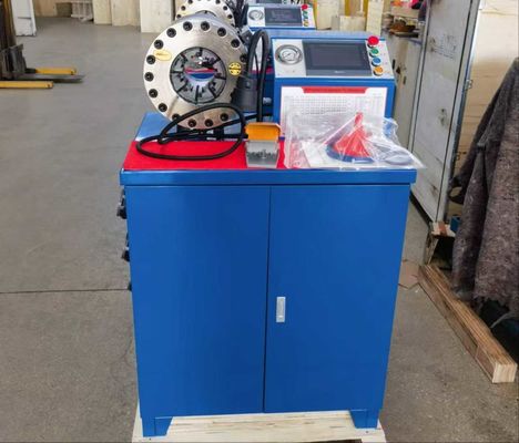 Giá tốt. Siemens màn hình cảm ứng 2 Inch High Model Màu xanh 10 Dies Hose Crimper / Rubber Hose Crimping Machine Hiệu suất đáng tin cậy Với lực Crimping 600T trực tuyến