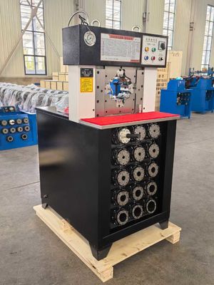 Dịch vụ OEM Màu đen Hệ thống điều khiển nút 3 Inch Range lớn Ac Hydraulic Hose Crimping Machine Air Conditioning Hose Crimper