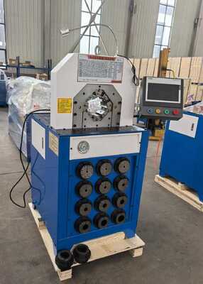 Giá tốt. 3 inch PLC Control Hydraulic Hose Crimping Machine với 15 Dies có thể thay đổi để ép ống hiệu quả trực tuyến
