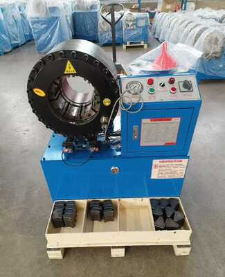 Giá tốt. 3 Inch Electric Hydraulic Hose Crimping Machine với 800T Crimping Force, 6-76mm Range và 200pcs / H Capacity trực tuyến