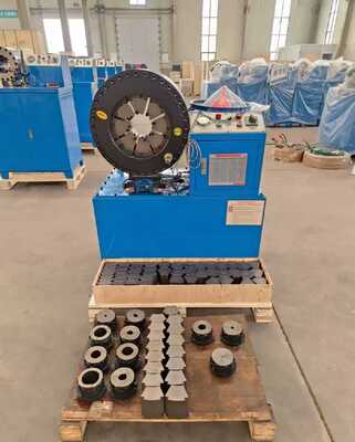 6 Inch Hydraulic Hose Crimping Machine with 4-150mm Crimping Range Large Opening and 20 Interchangeable Dies