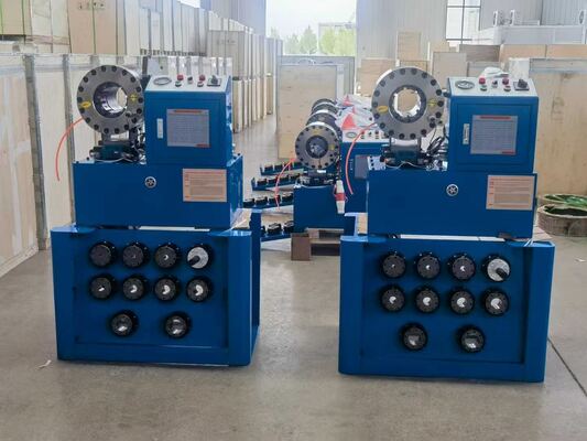 Giá tốt. 6-51mm Crimping Range Hydraulic Hose Crimping Machine với công cụ khuôn thay đổi nhanh và 10 đệm thay đổi trực tuyến