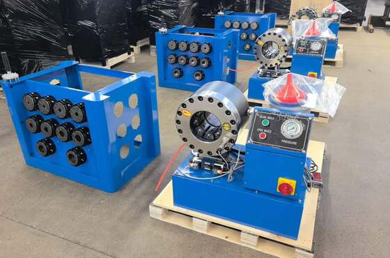 Giá tốt. 2 Inch Crimping Range Up To 51mm 2 Inch Crimping Range Hydraulic Hose Crimping Machine Bottle Control System với công cụ khuôn thay đổi nhanh và giá đỡ và 10 đệm thay đổi trực tuyến