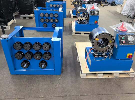 2 Inch Crimping Range Up To 64mm 2.5 Inch Crimping Range Máy Crimping ống thủy lực Máy điều khiển bông Với công cụ khuôn thay đổi nhanh và giá đỡ và 10 đệm thay đổi