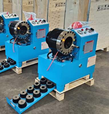 Máy uốn ống thủy lực điện 2 "DX68 màu xanh nhạt không cần thay đổi nhanh Dụng cụ khuôn từ 6mm đến 51mm Điện áp khác nhau 10 khuôn chính xác và hiệu suất 200 chiếc mỗi giờ