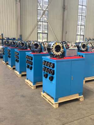 Giá tốt. 2 Inch 600 Ton 31,5Mpa Máy cắt ống cao su Mô hình cao hơn Màu xanh 3kw / 4kw Motor Button Control Systerm 220v / 240v / 380v / 415v Voltage Với 6 
Đến 51mm Crimping Range và 10 Dies thay thế online